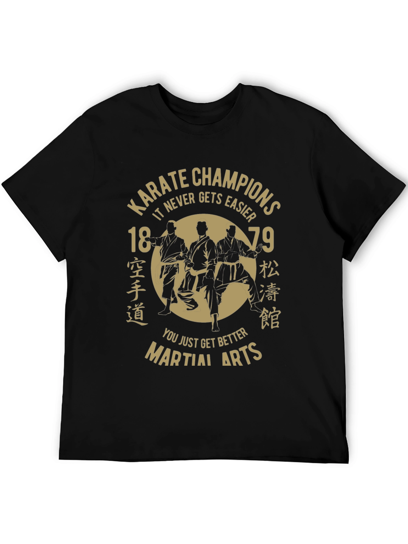 Karate Champions Martial Arts T-Shirt - Black Cotton Tee