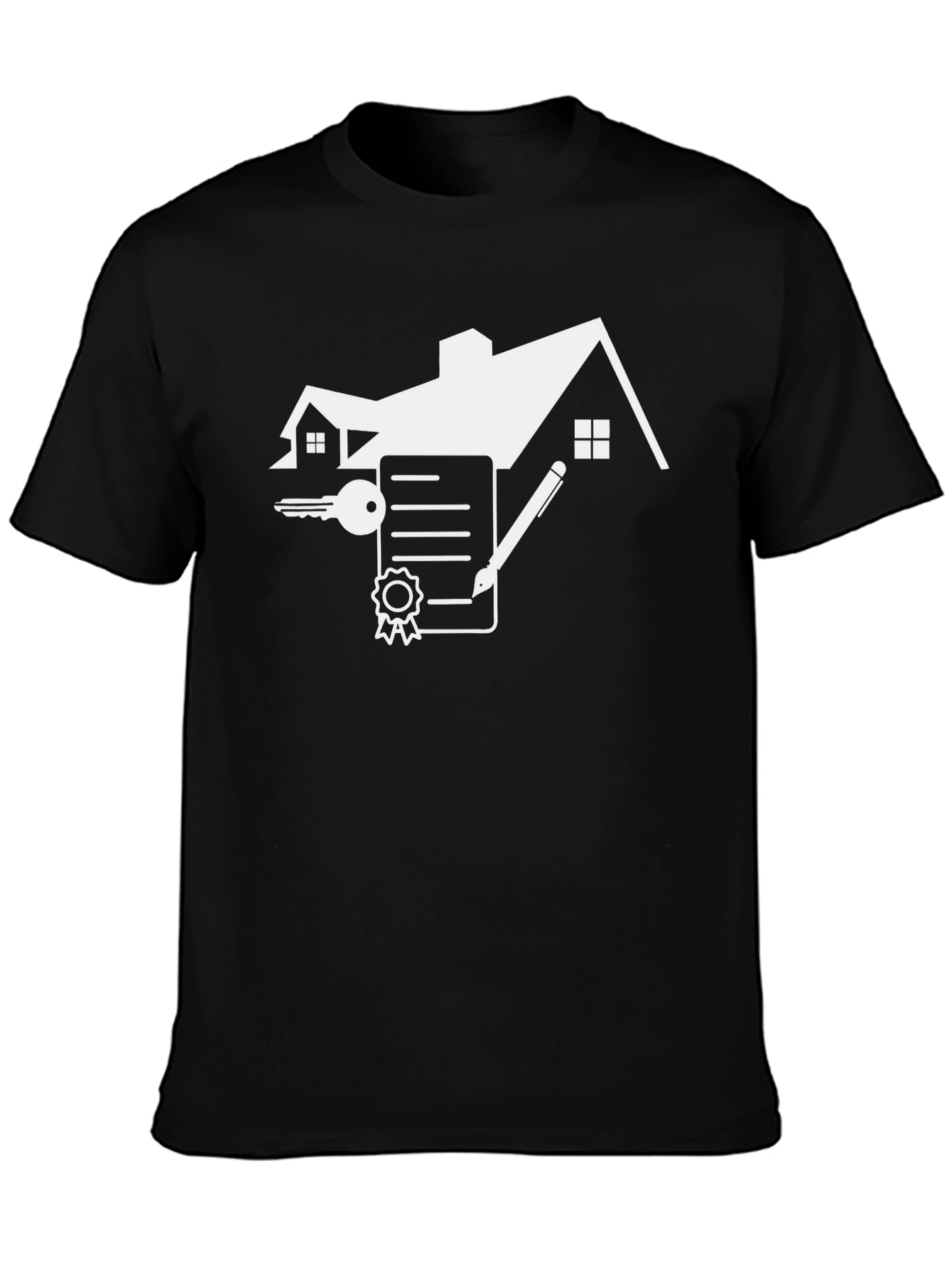 Realtor House Key Contract Black T-Shirt