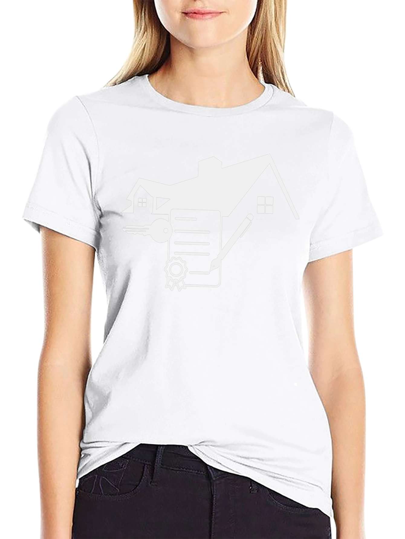 Realtor House Key Contract Black T-Shirt