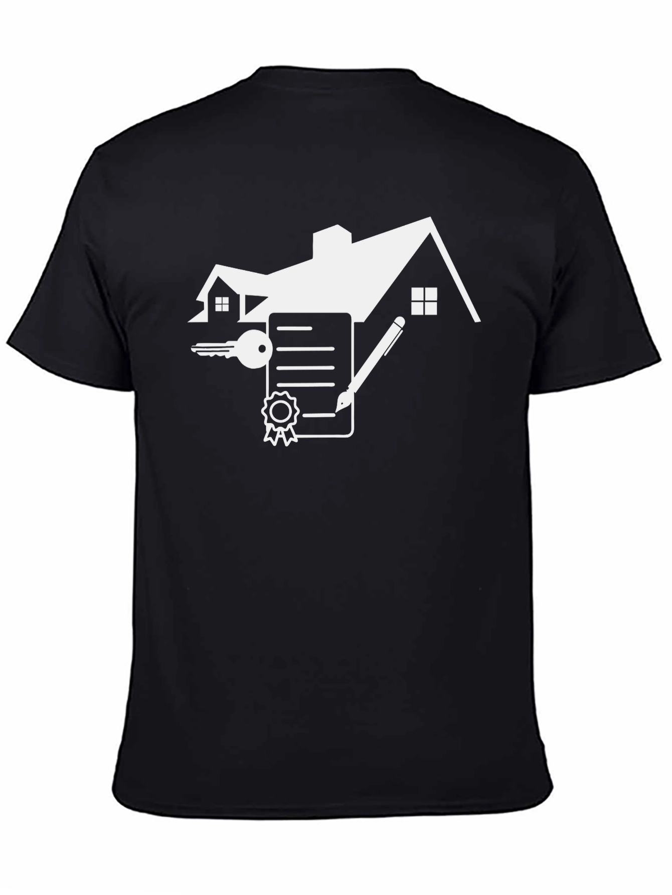 Realtor House Key Contract Black T-Shirt