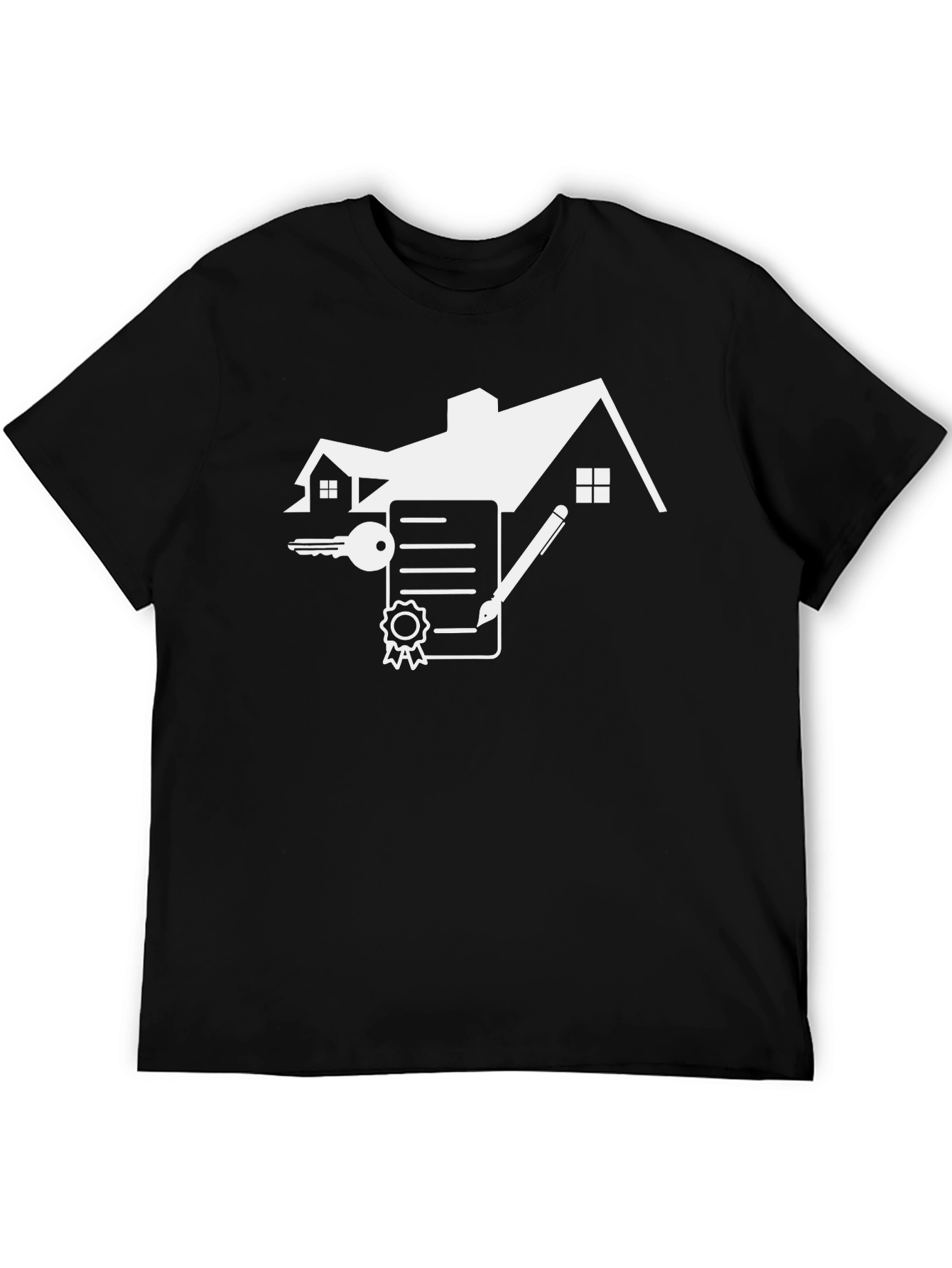 Realtor House Key Contract Black T-Shirt