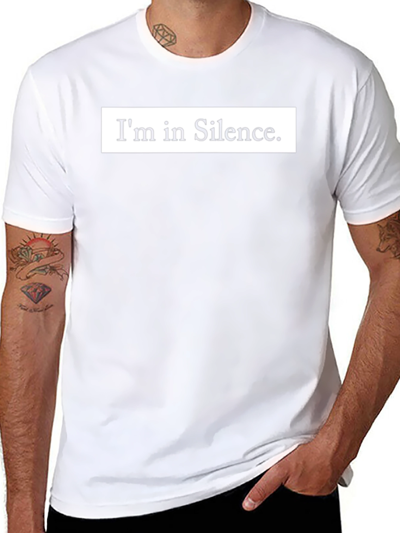 Im in Silence Graphic Tee - Mens Black T-Shirt