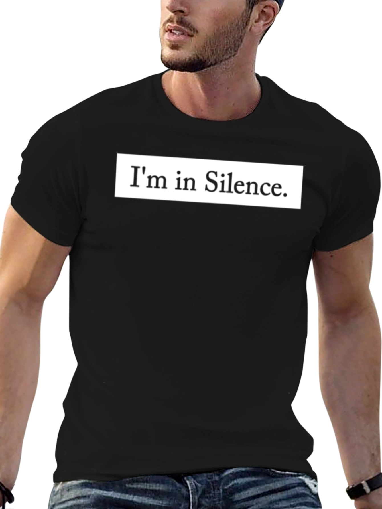 Im in Silence Graphic Tee - Mens Black T-Shirt