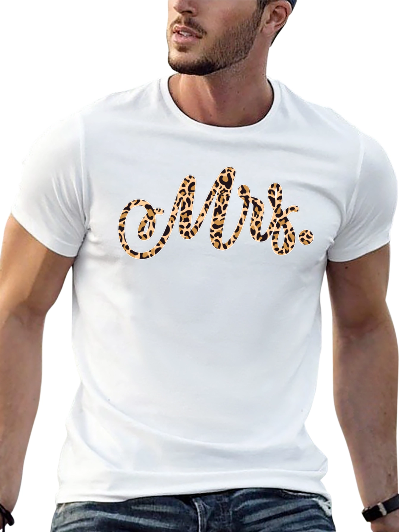 Leopard Print Mrs. T-Shirt