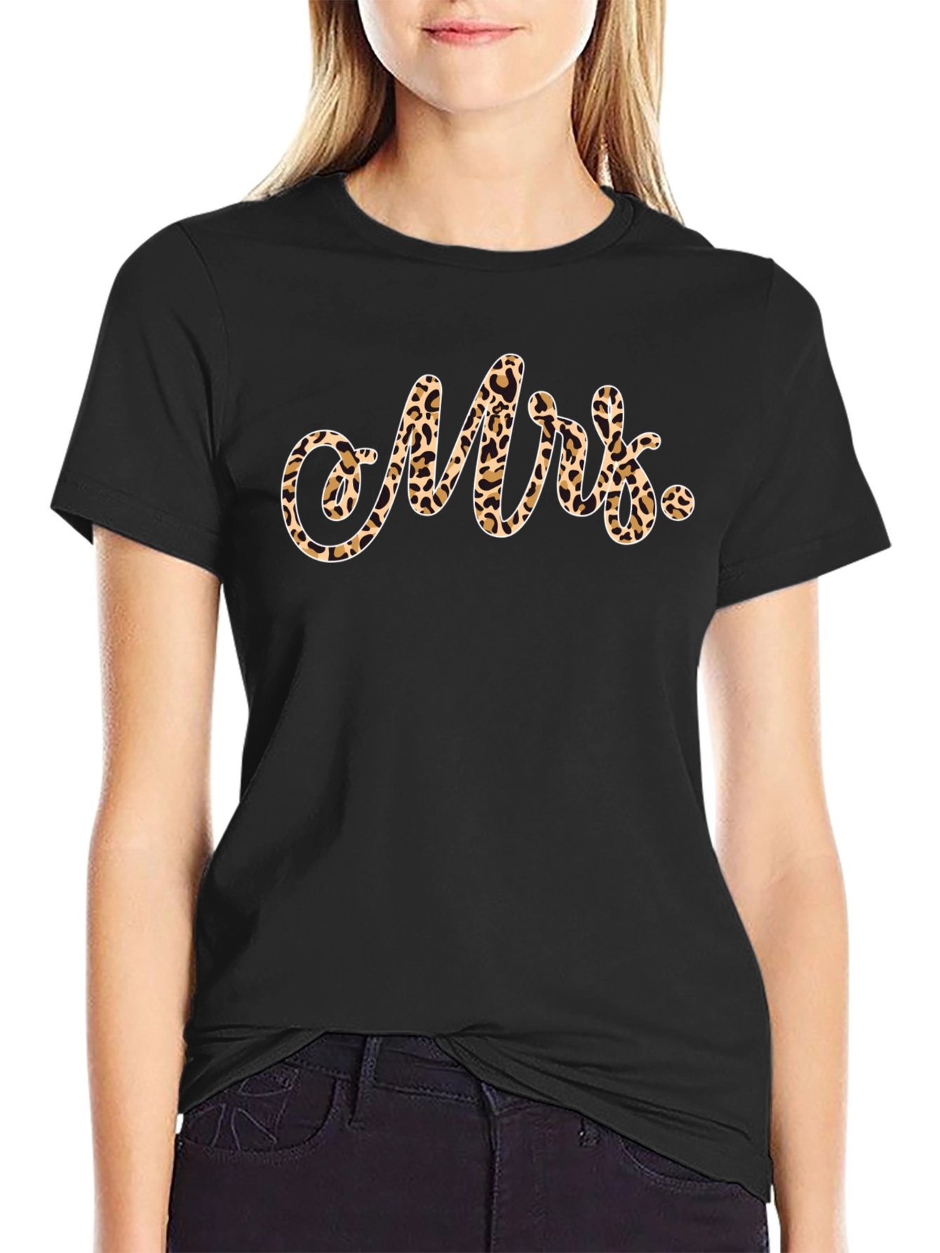 Leopard Print Mrs. T-Shirt
