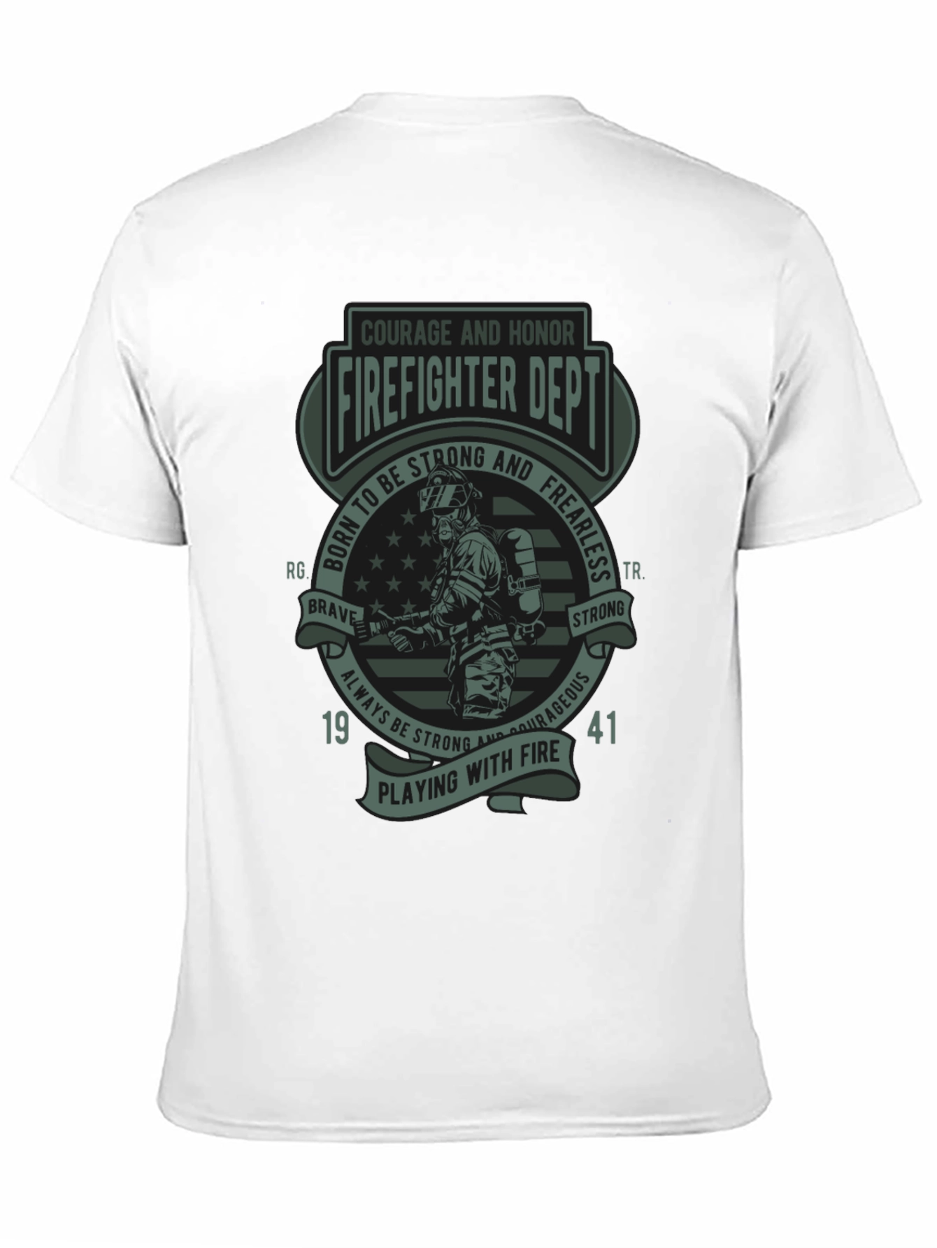 Firefighter Dept. T-Shirt - Courage & Honor Design