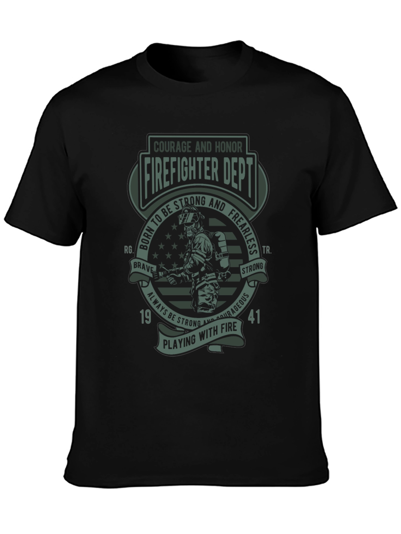 Firefighter Dept. T-Shirt - Courage & Honor Design