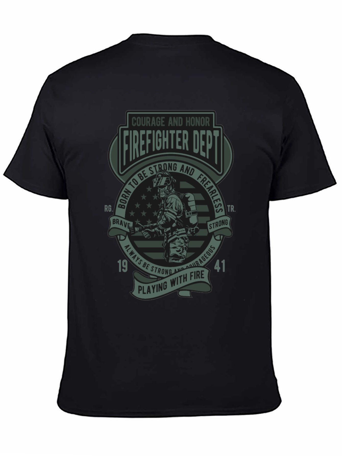 Firefighter Dept. T-Shirt - Courage & Honor Design