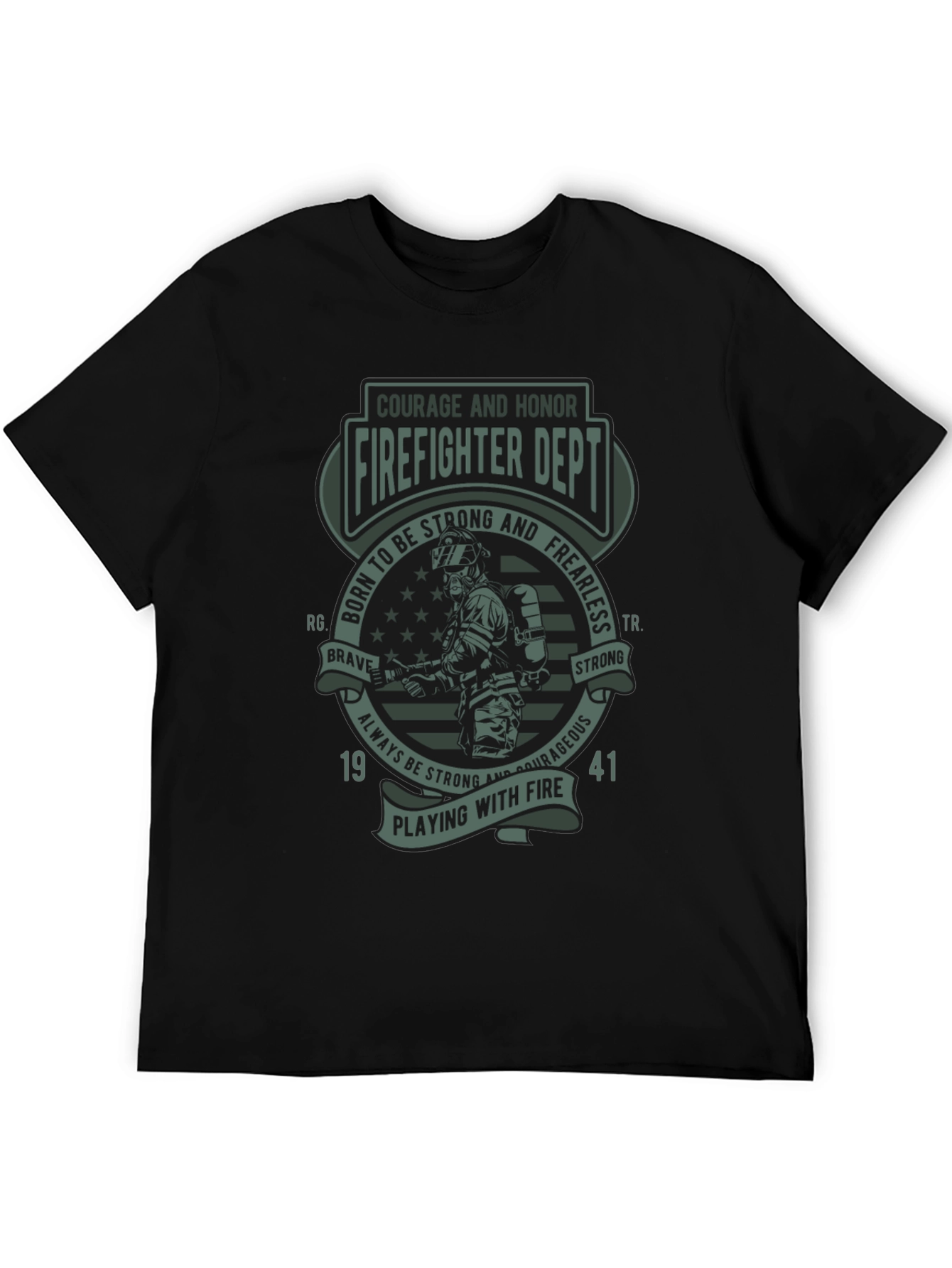 Firefighter Dept. T-Shirt - Courage & Honor Design