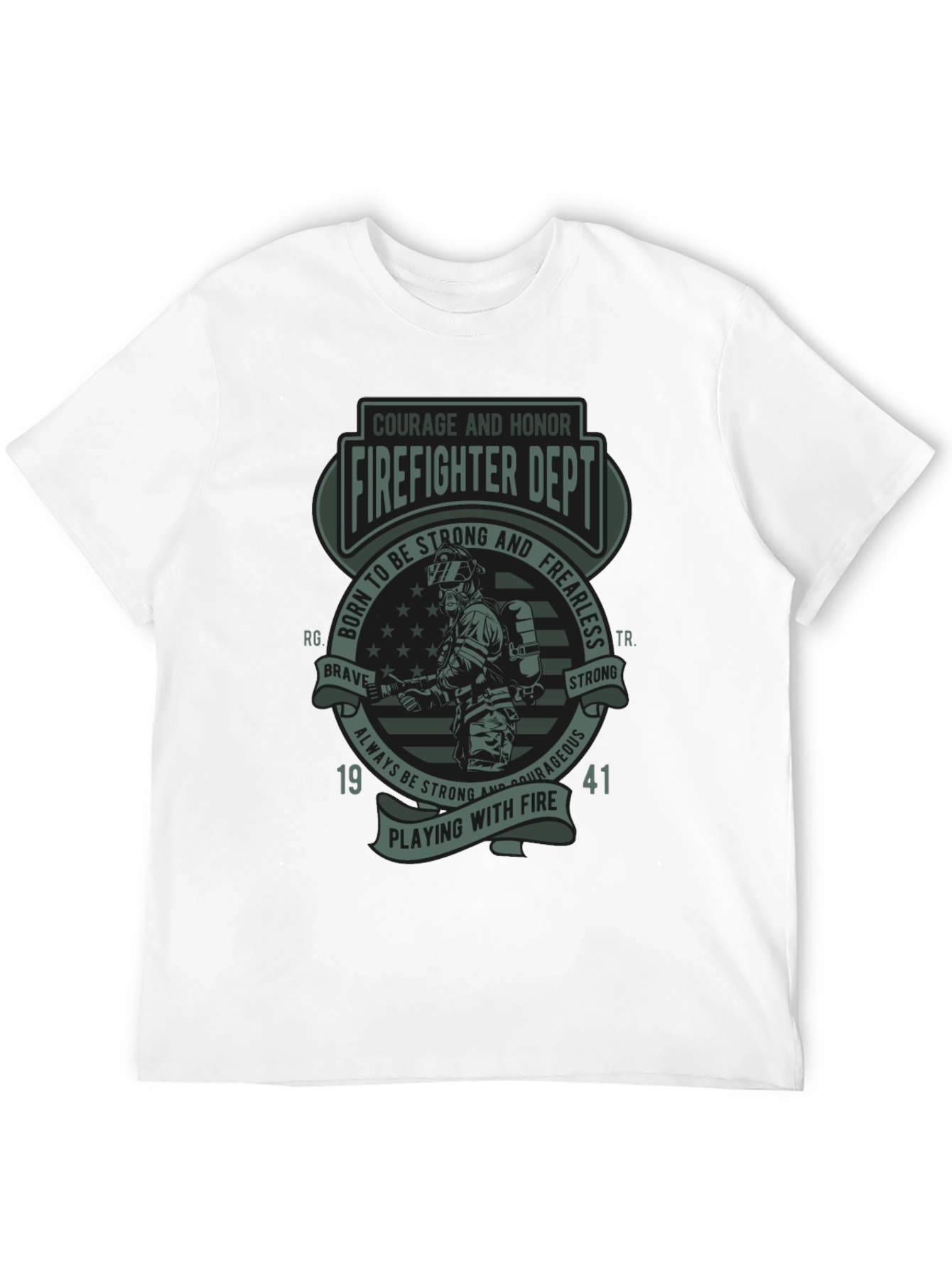 Firefighter Dept. T-Shirt - Courage & Honor Design