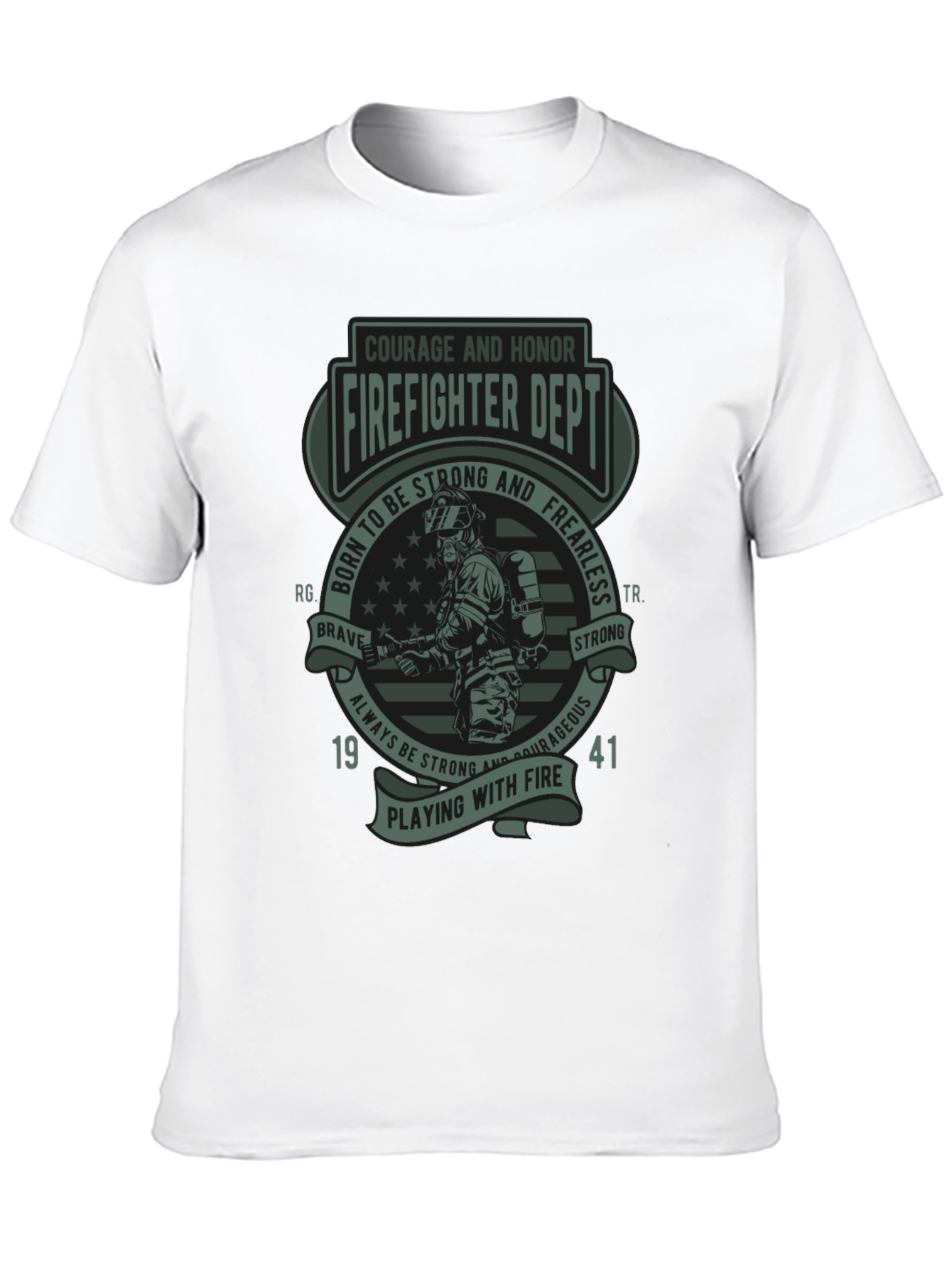 Firefighter Dept. T-Shirt - Courage & Honor Design