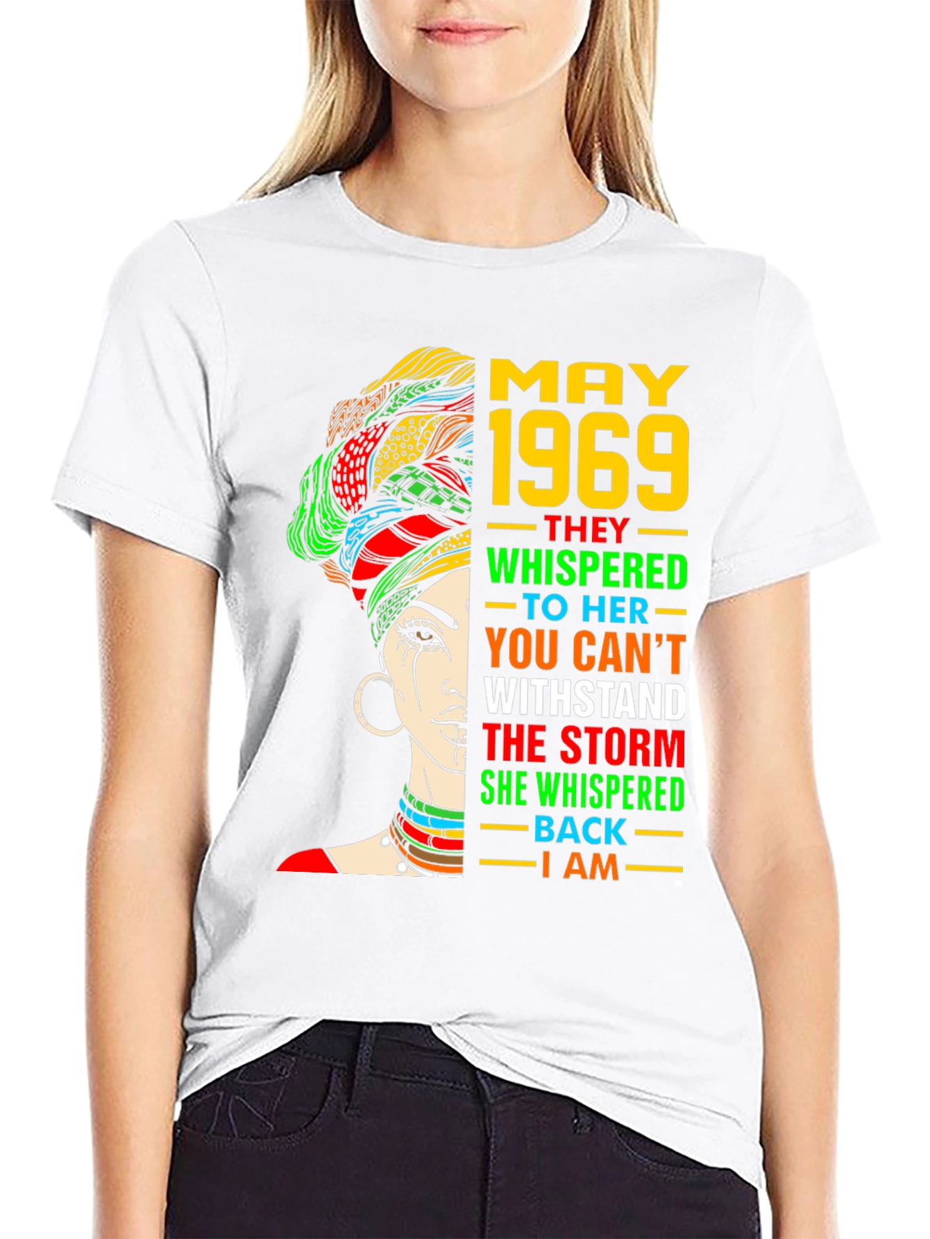 May 1969 T-Shirt - African Queen Empowering Birthday Tee