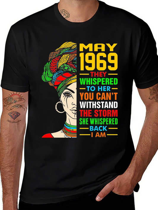 May 1969 T-Shirt - African Queen Empowering Birthday Tee