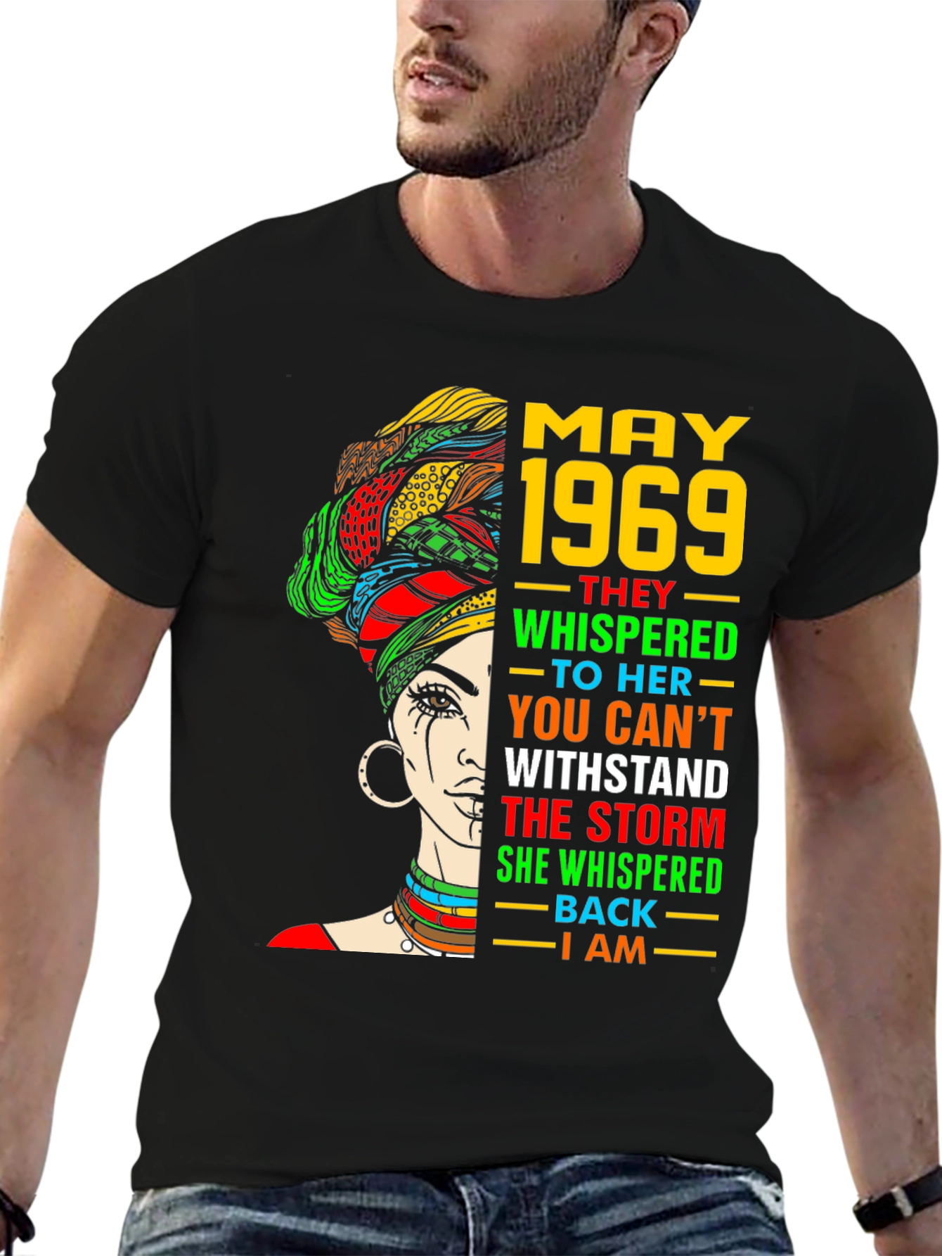 May 1969 T-Shirt - African Queen Empowering Birthday Tee