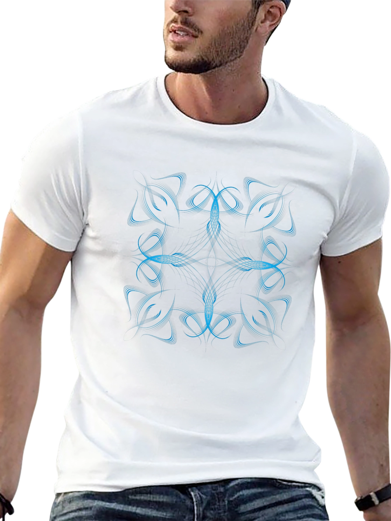 Abstract Design Black T-Shirt