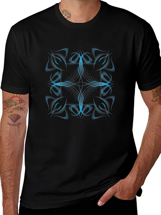 Abstract Design Black T-Shirt