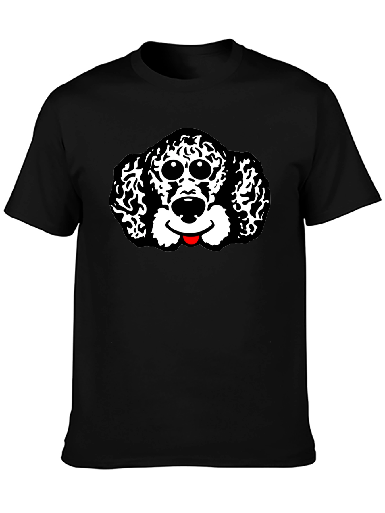 Dog Graphic Black T-Shirt | Soft Cotton Tee