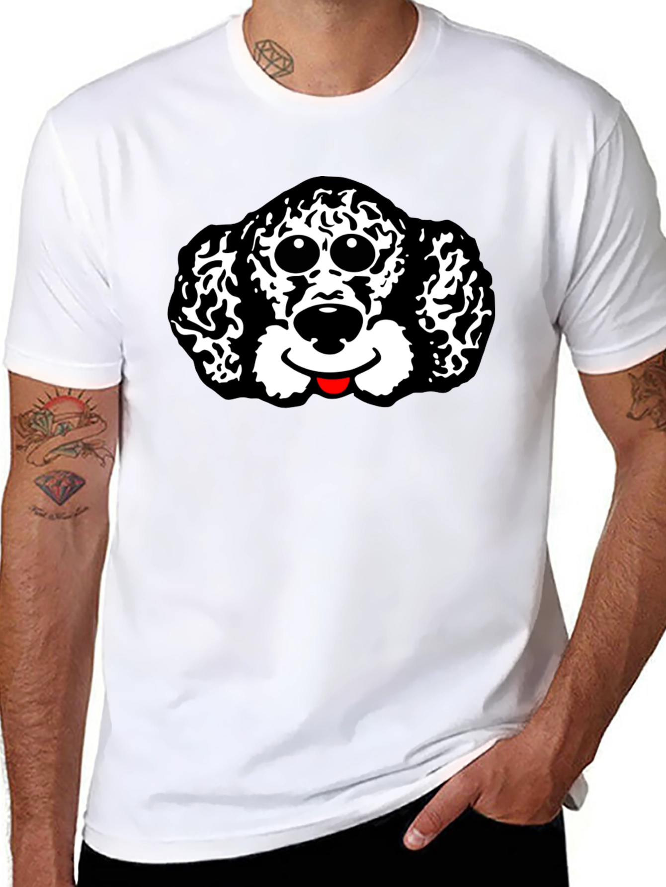 Dog Graphic Black T-Shirt | Soft Cotton Tee