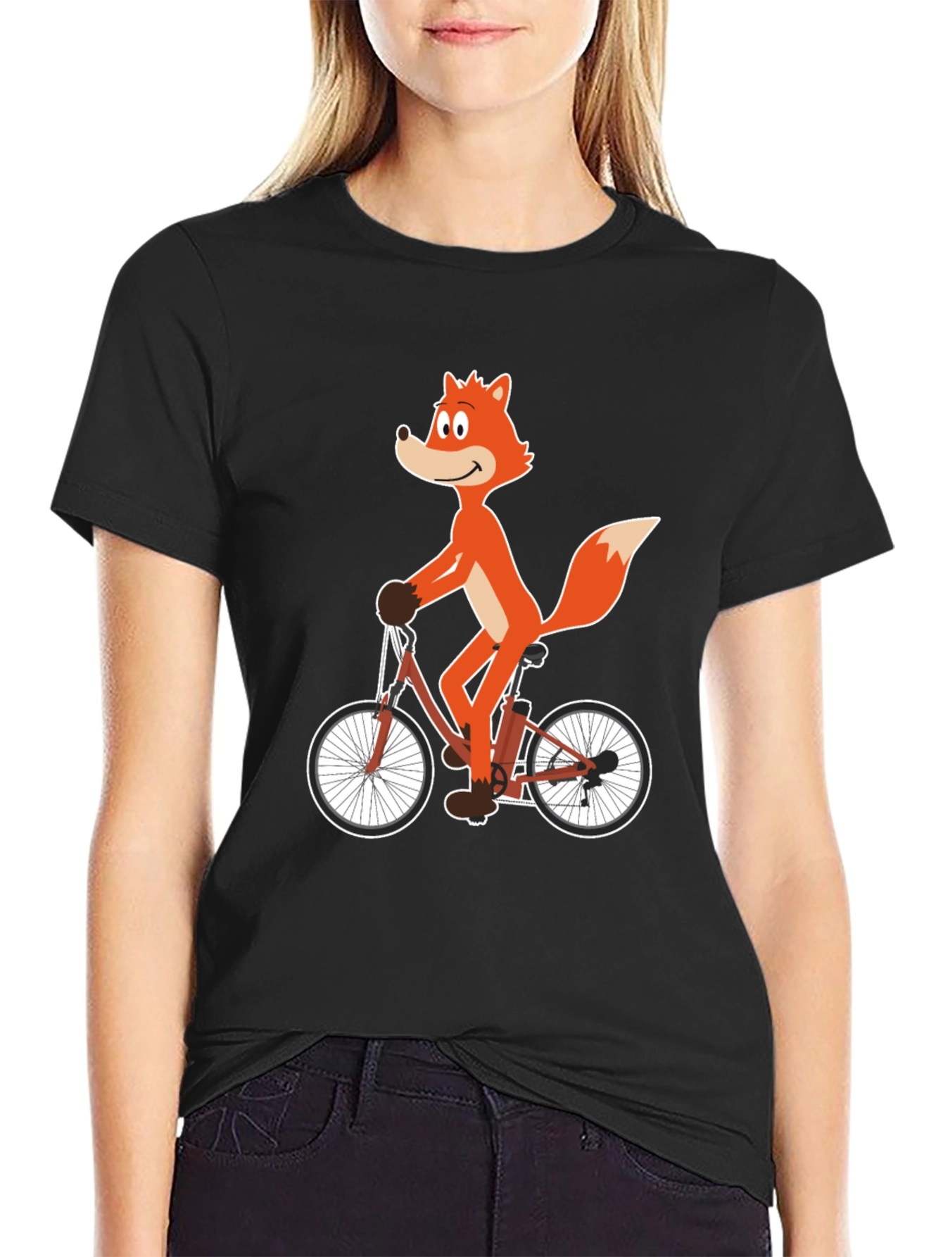 Fox on Bicycle Graphic Tee
