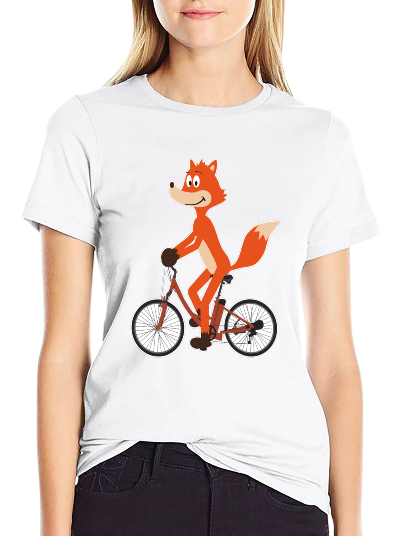 Fox on Bicycle Graphic Tee