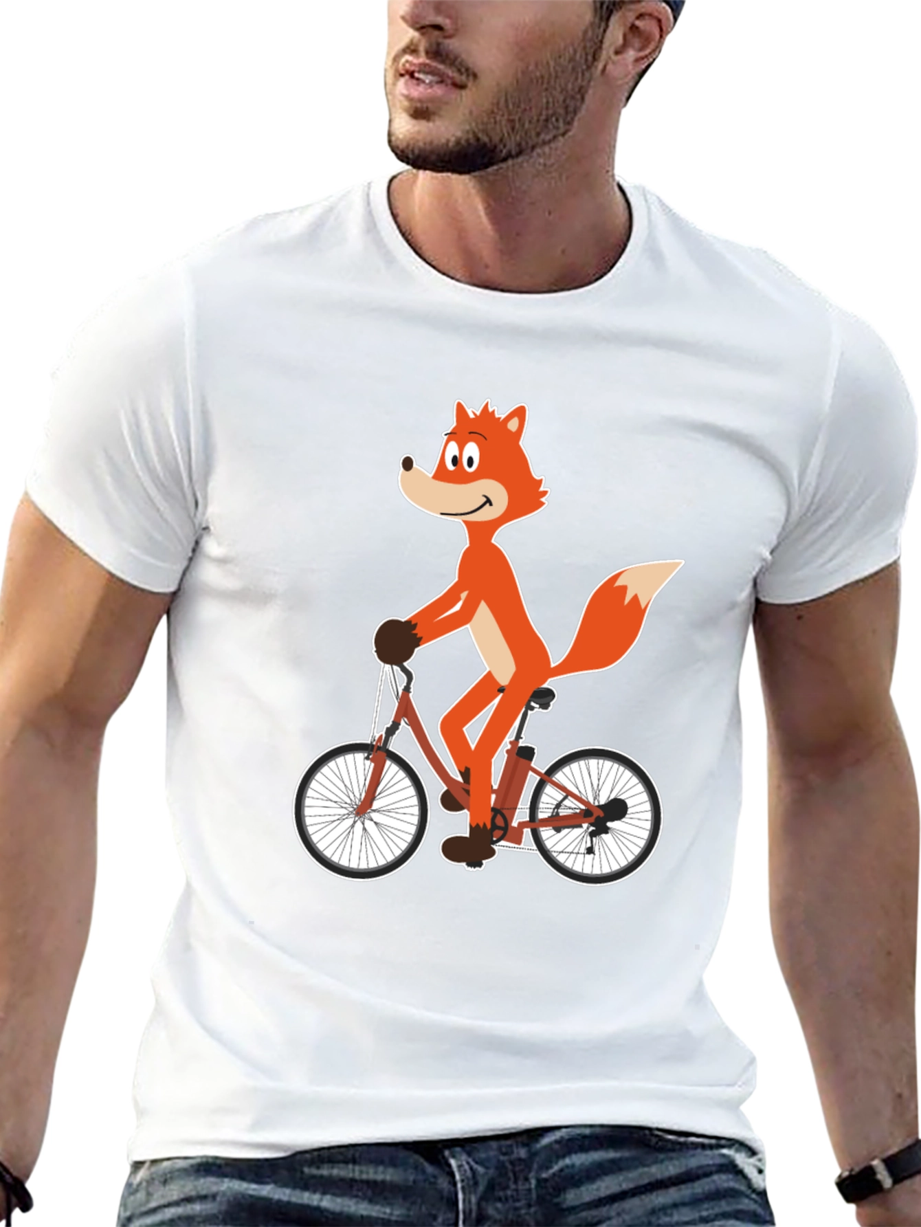 Fox on Bicycle Graphic Tee