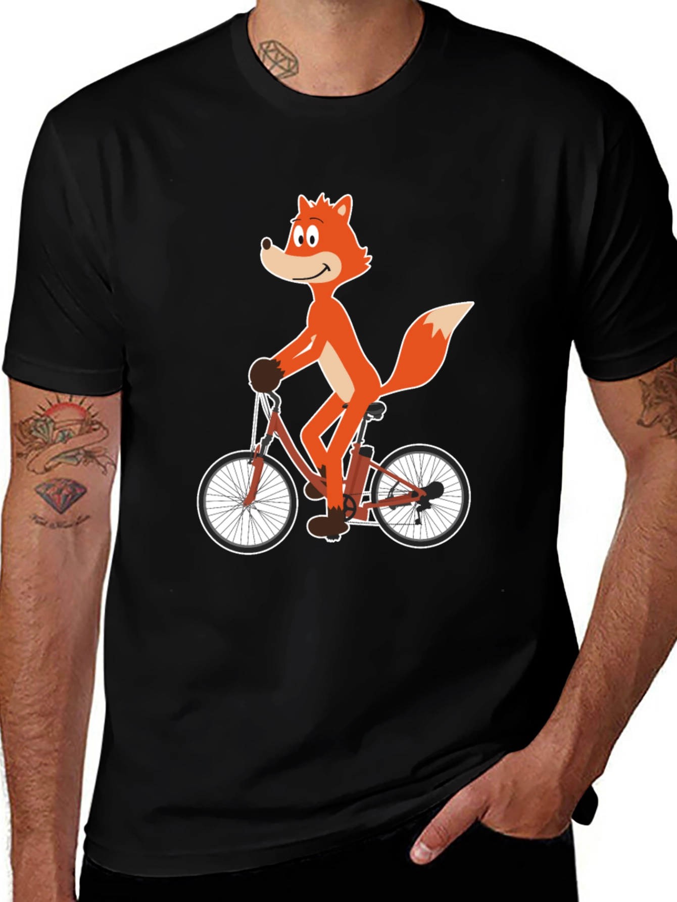 Fox on Bicycle Graphic Tee
