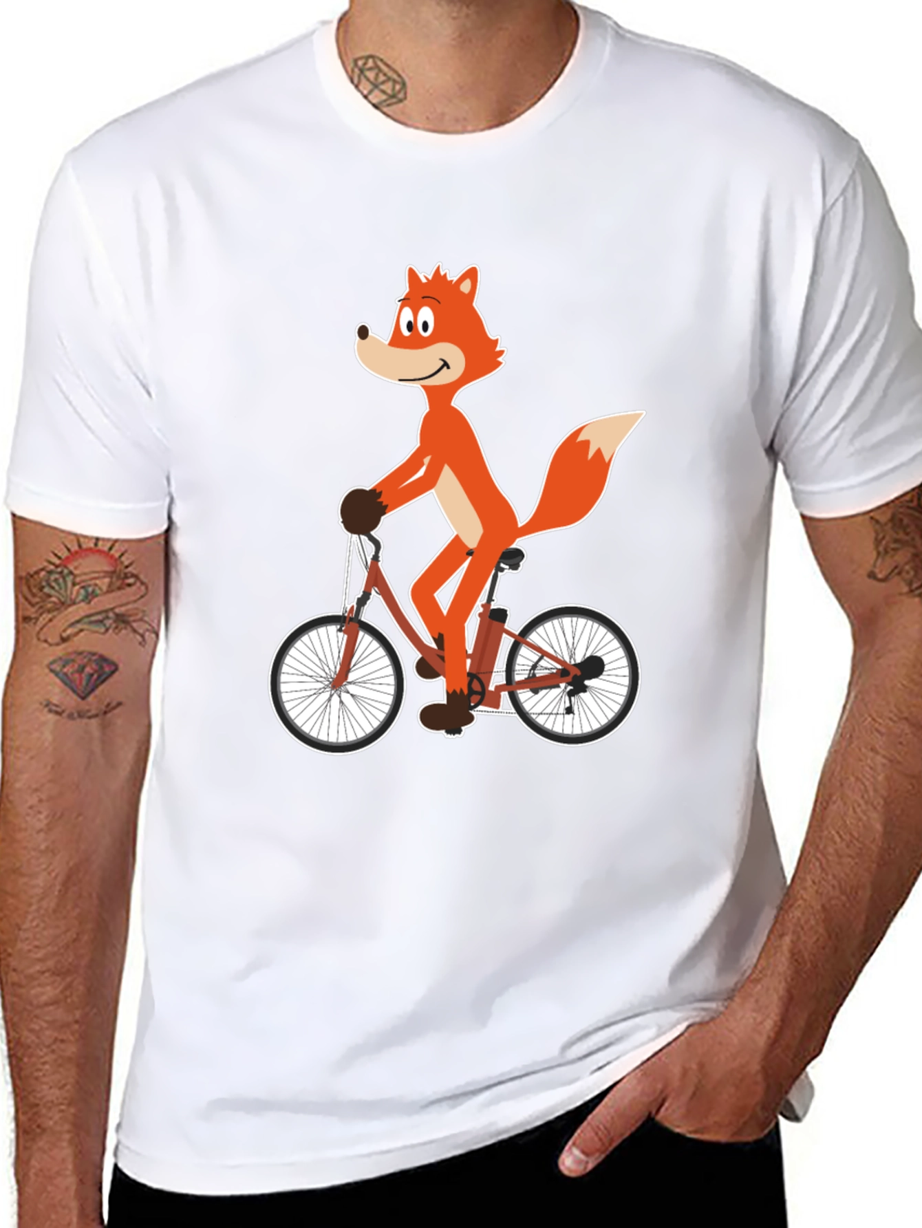 Fox on Bicycle Graphic Tee