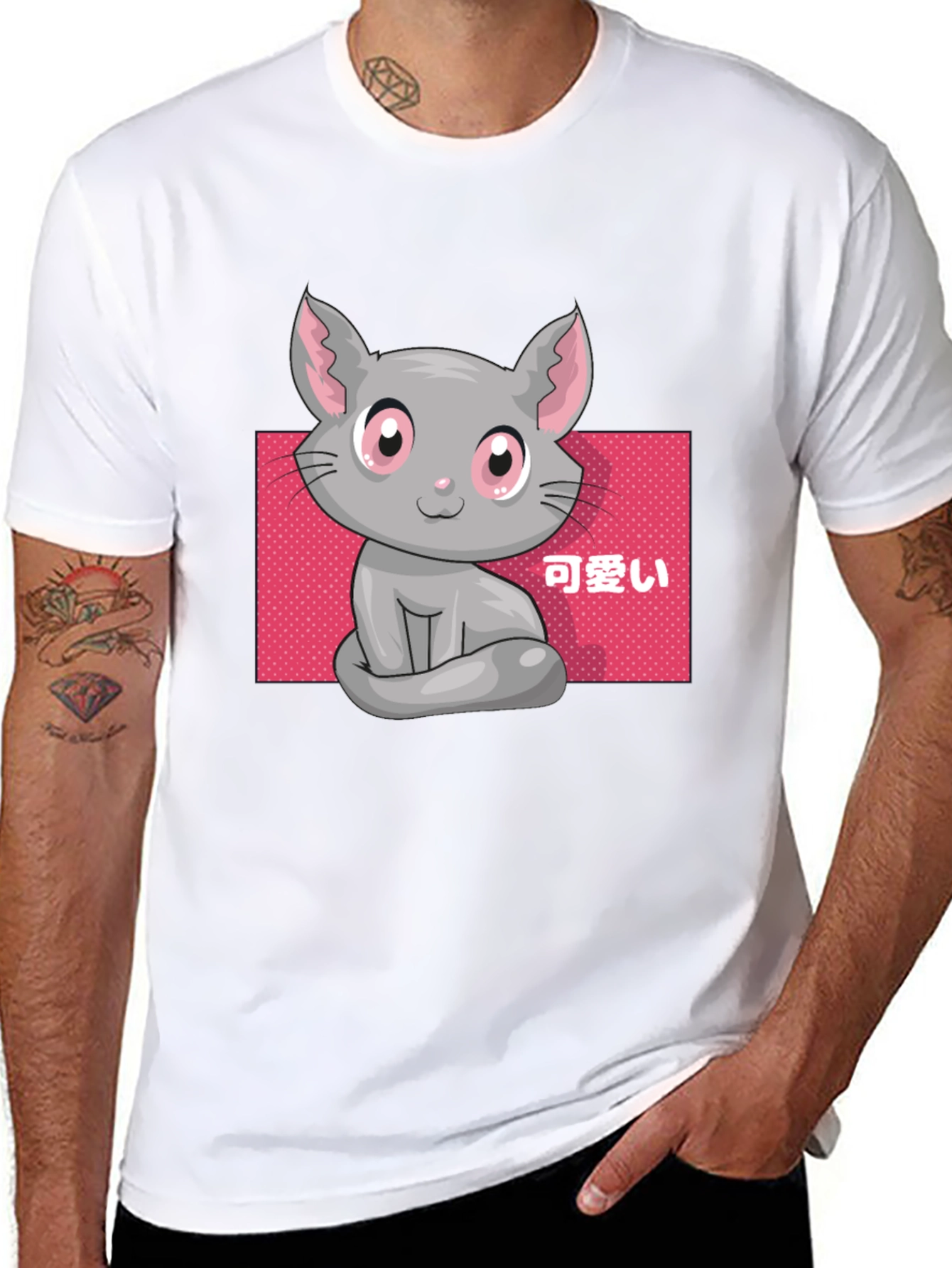 Kawaii Cat T-Shirt - Cute Anime Style