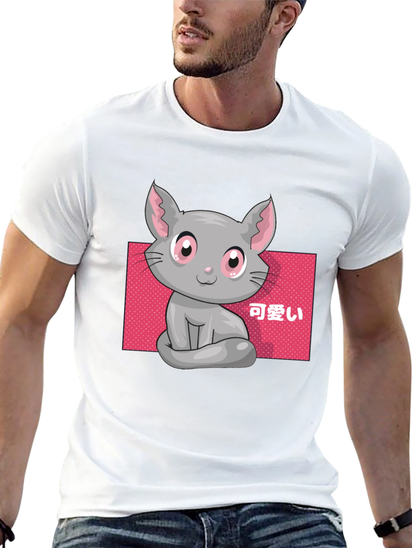 Kawaii Cat T-Shirt - Cute Anime Style