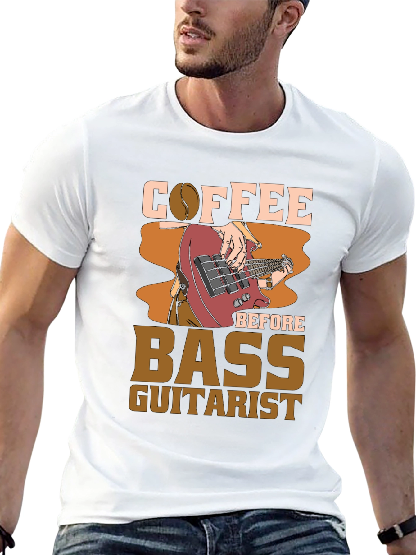 Coffee Before Bass Guitarist Black Tee