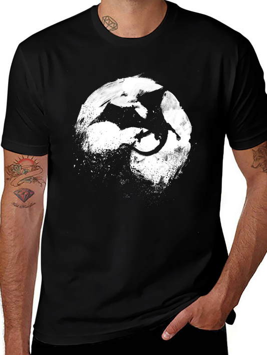 Dragon Silhouette T-Shirt - Black