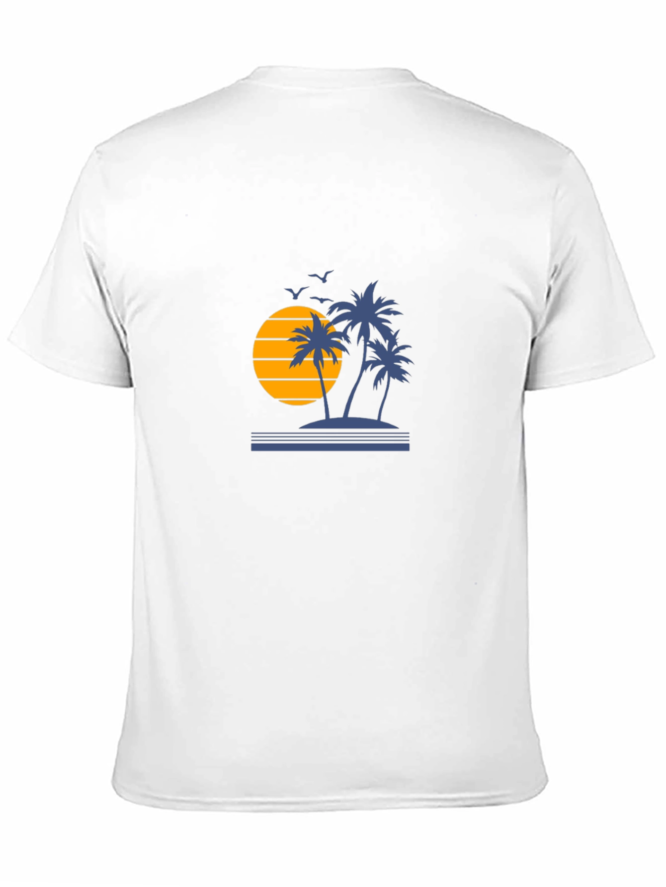 Sunset Palm Tree Graphic Black T-Shirt