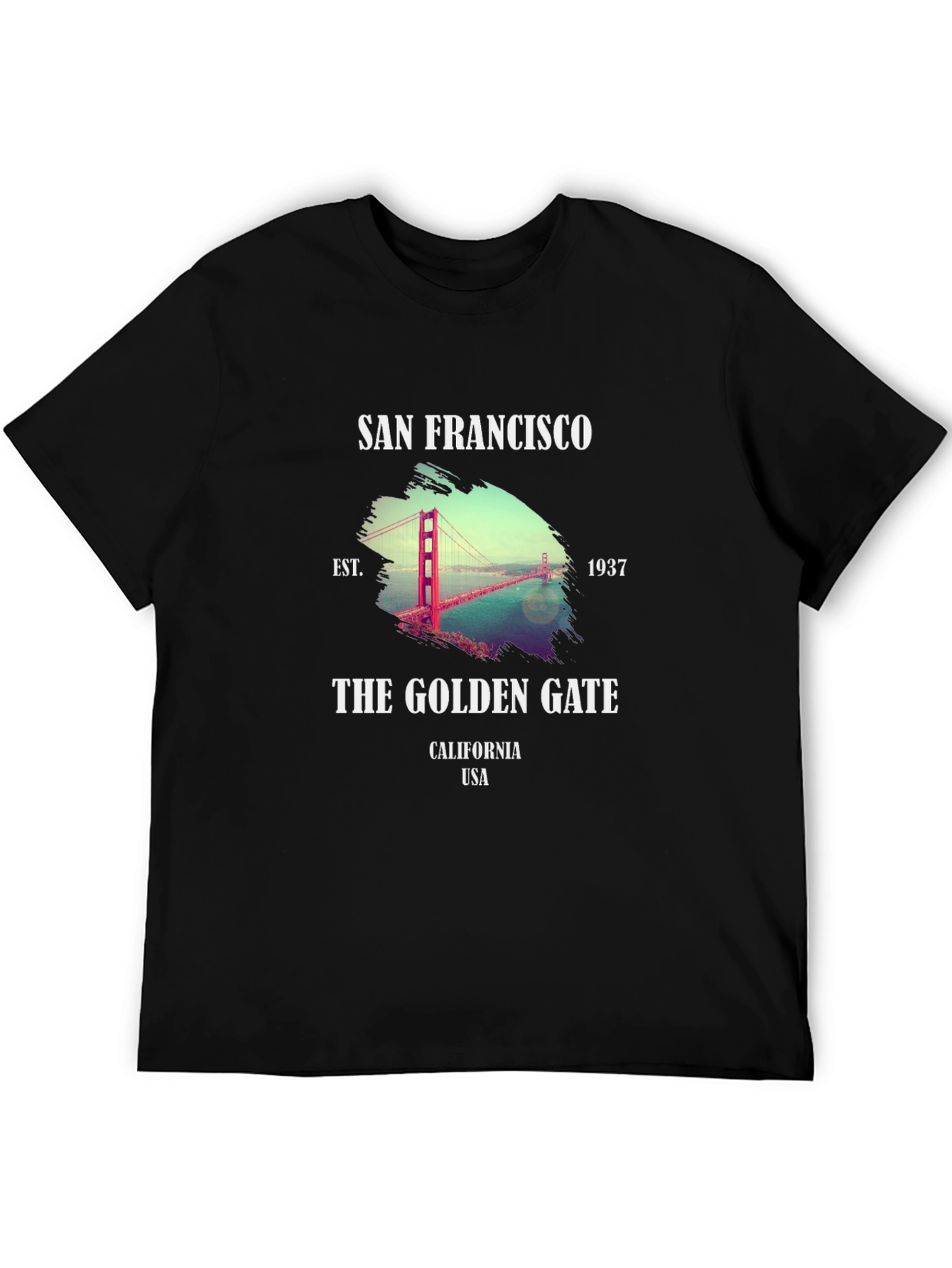 San Francisco Golden Gate Bridge Black T-Shirt