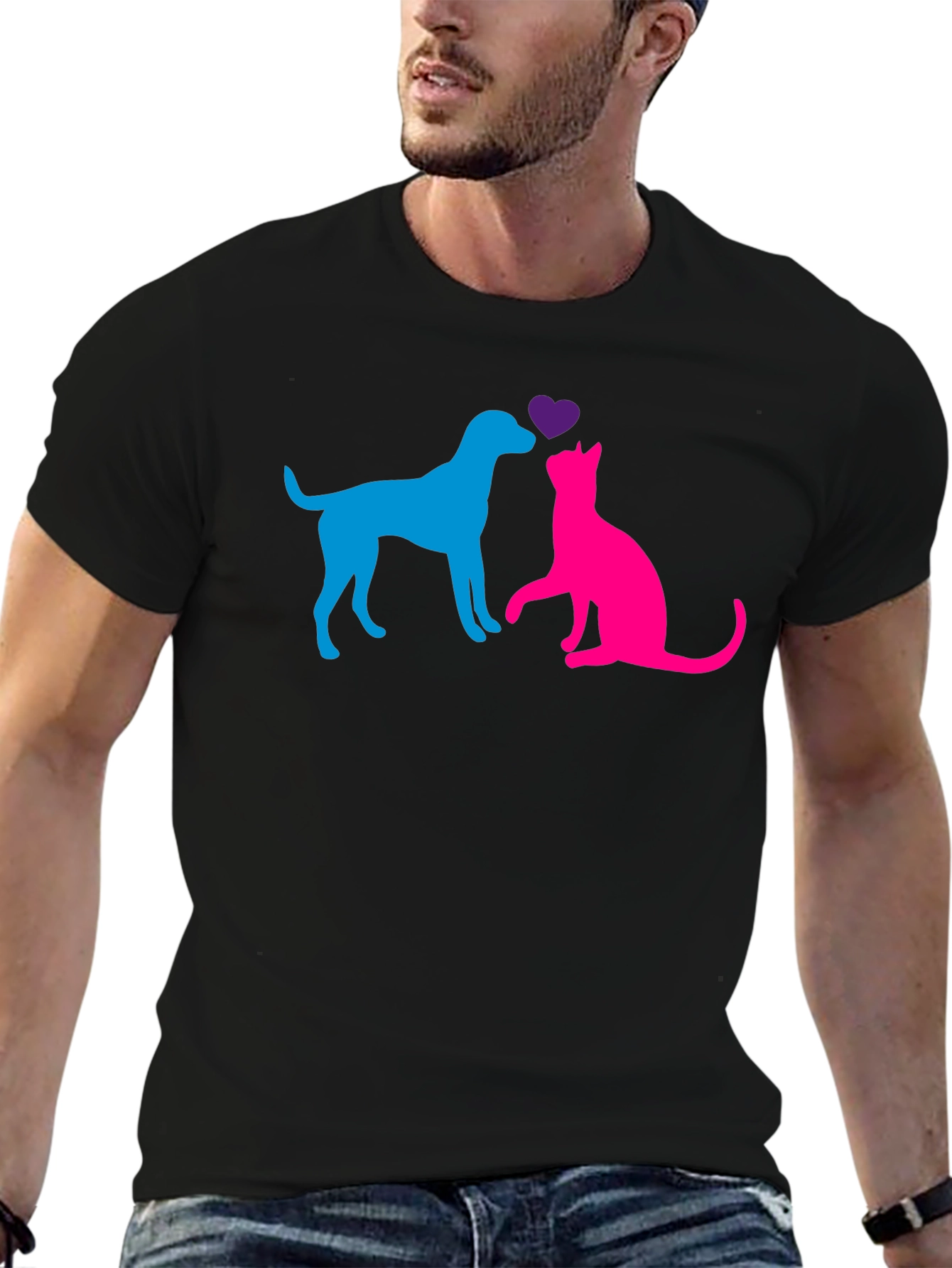 Dog & Cat Love T-Shirt - Pet Lovers Tee