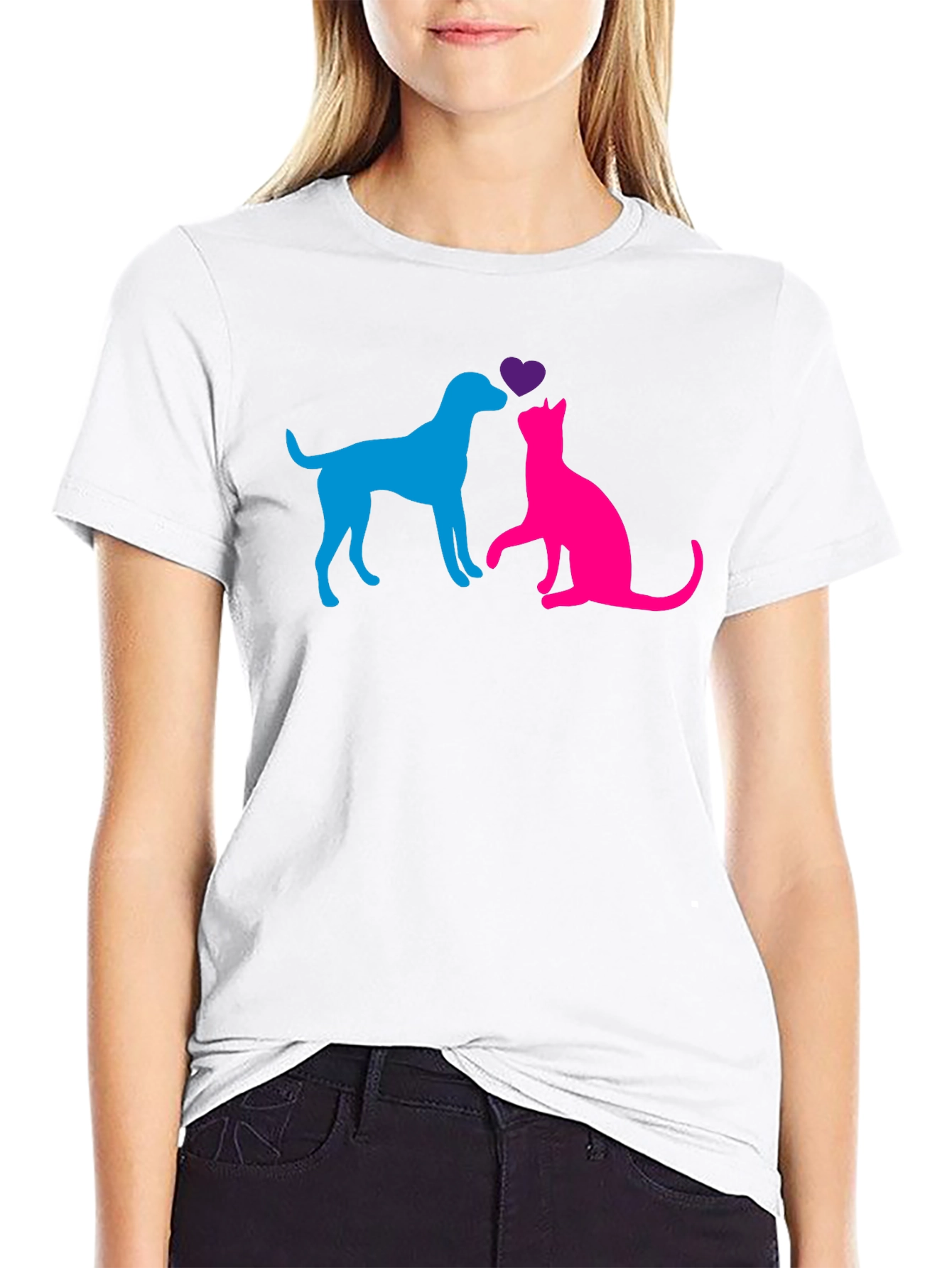 Dog & Cat Love T-Shirt - Pet Lovers Tee