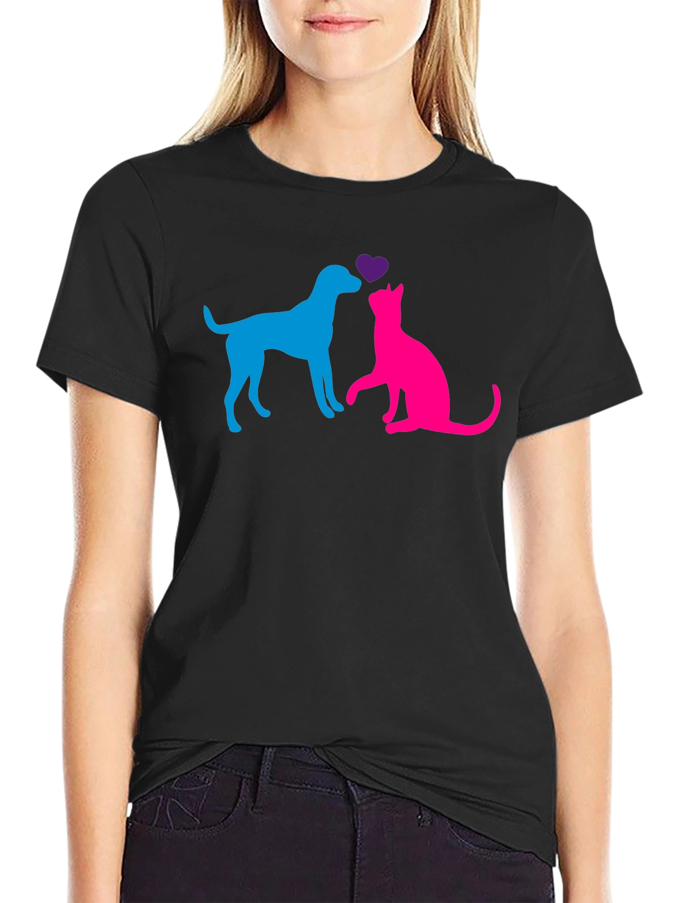 Dog & Cat Love T-Shirt - Pet Lovers Tee