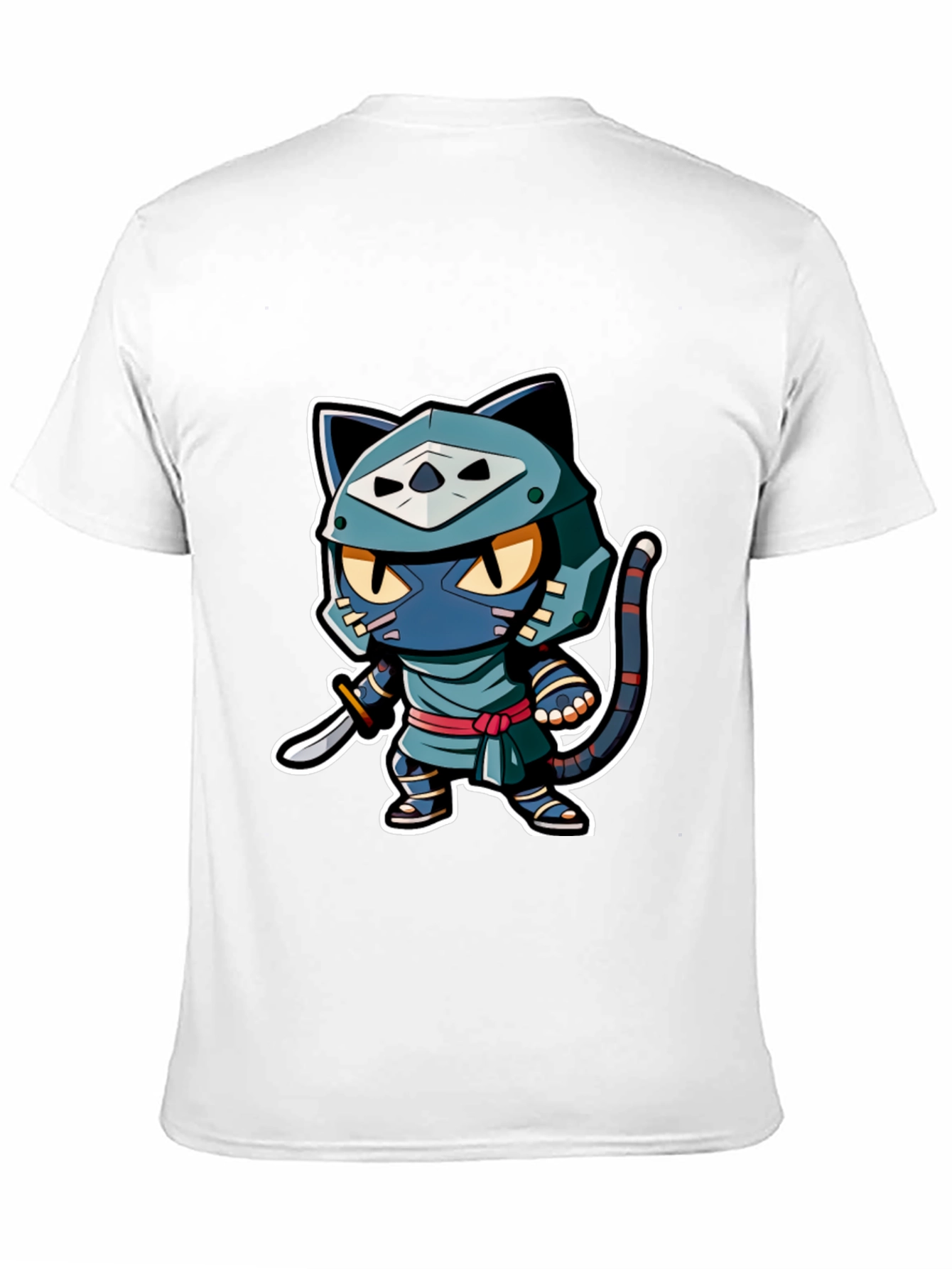 Ninja Cat Graphic Tee - Black