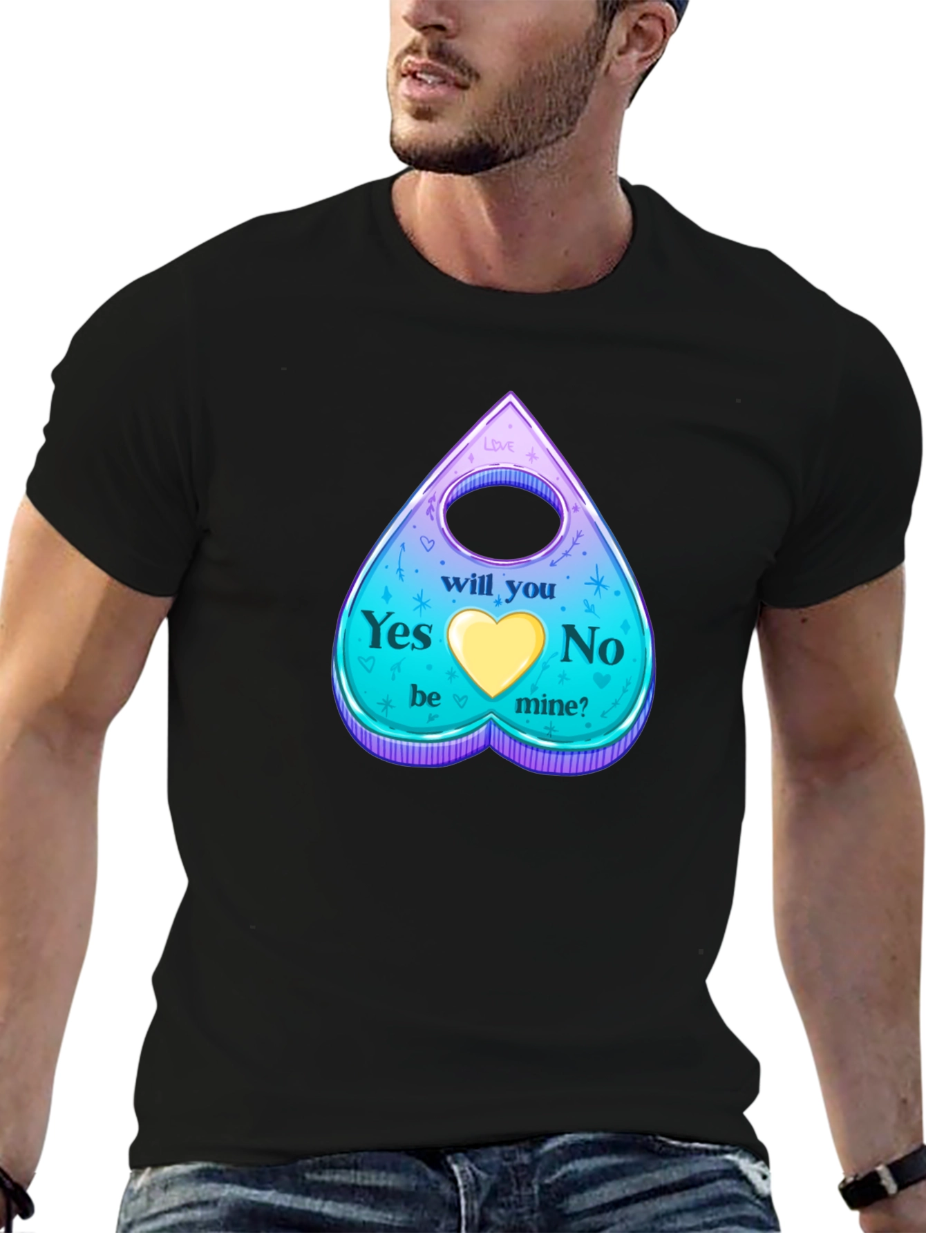 Ouija Board Valentines Day Graphic T-Shirt
