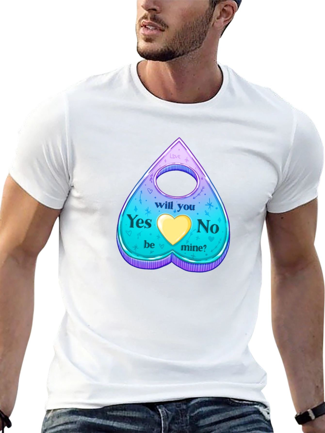 Ouija Board Valentines Day Graphic T-Shirt