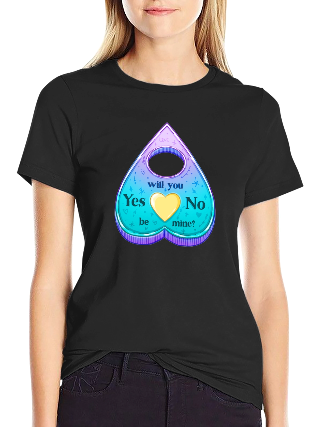 Ouija Board Valentines Day Graphic T-Shirt