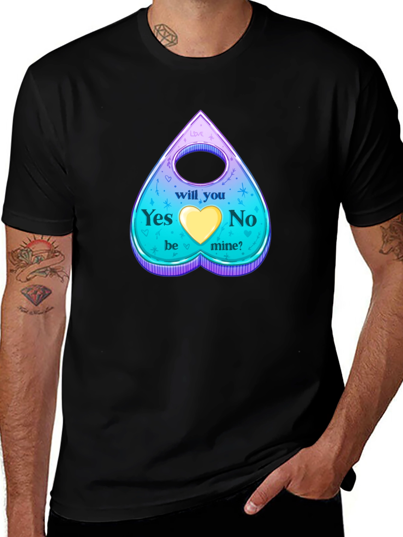 Ouija Board Valentines Day Graphic T-Shirt