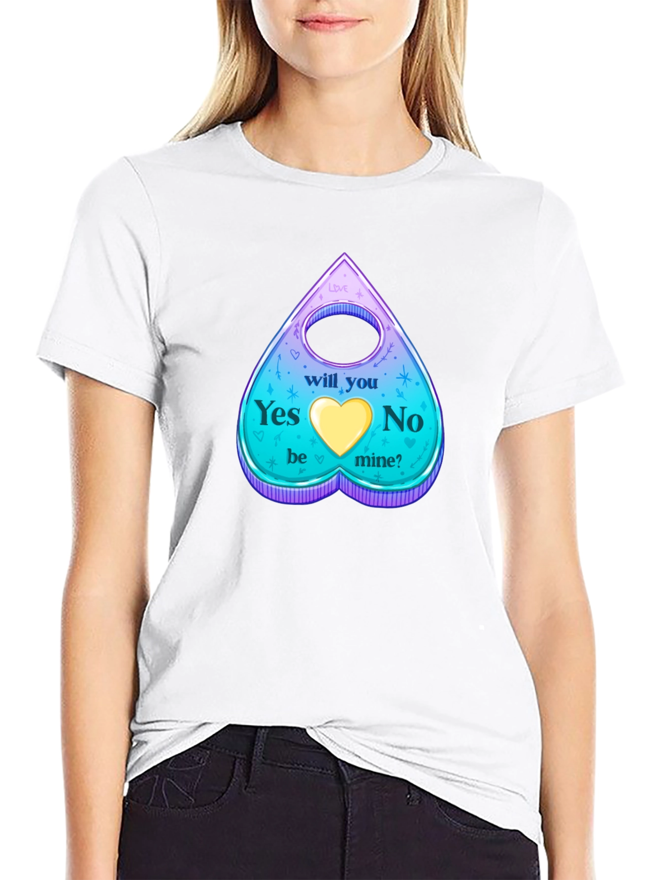 Ouija Board Valentines Day Graphic T-Shirt