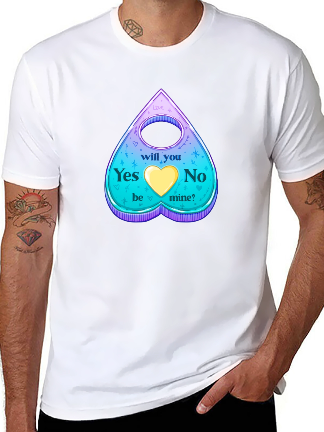 Ouija Board Valentines Day Graphic T-Shirt