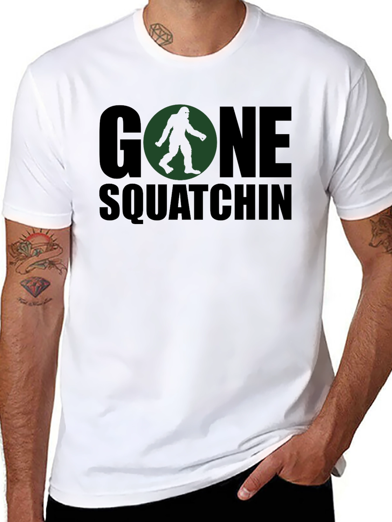 Gone Squatchin Graphic Tee - Bigfoot Adventure Shirt