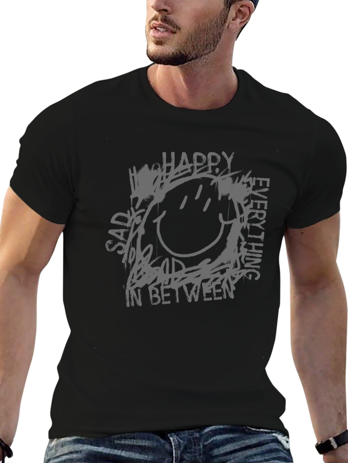 Happy Sad Graphic T-Shirt