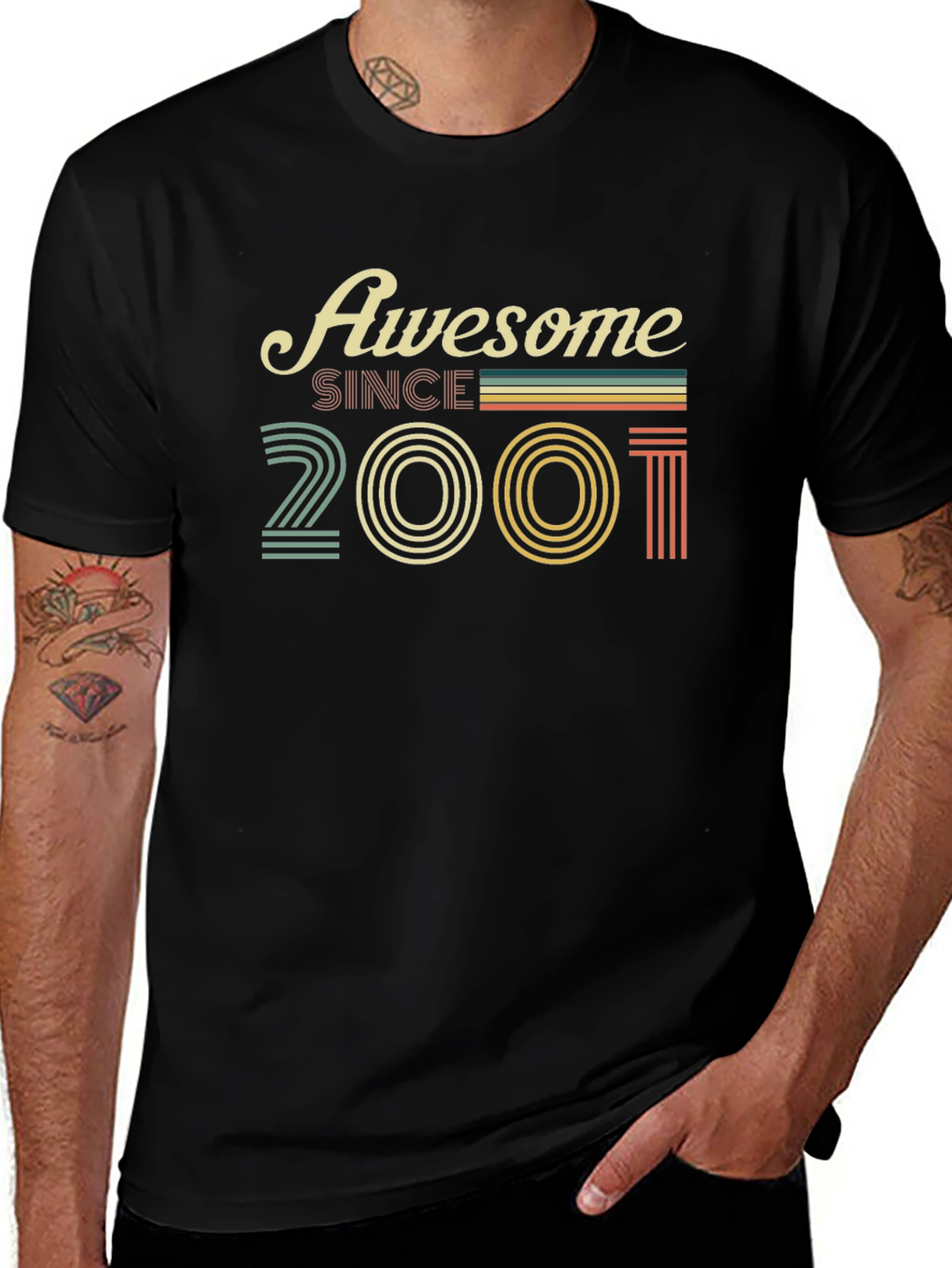 Awesome Since 2001 Black T-Shirt