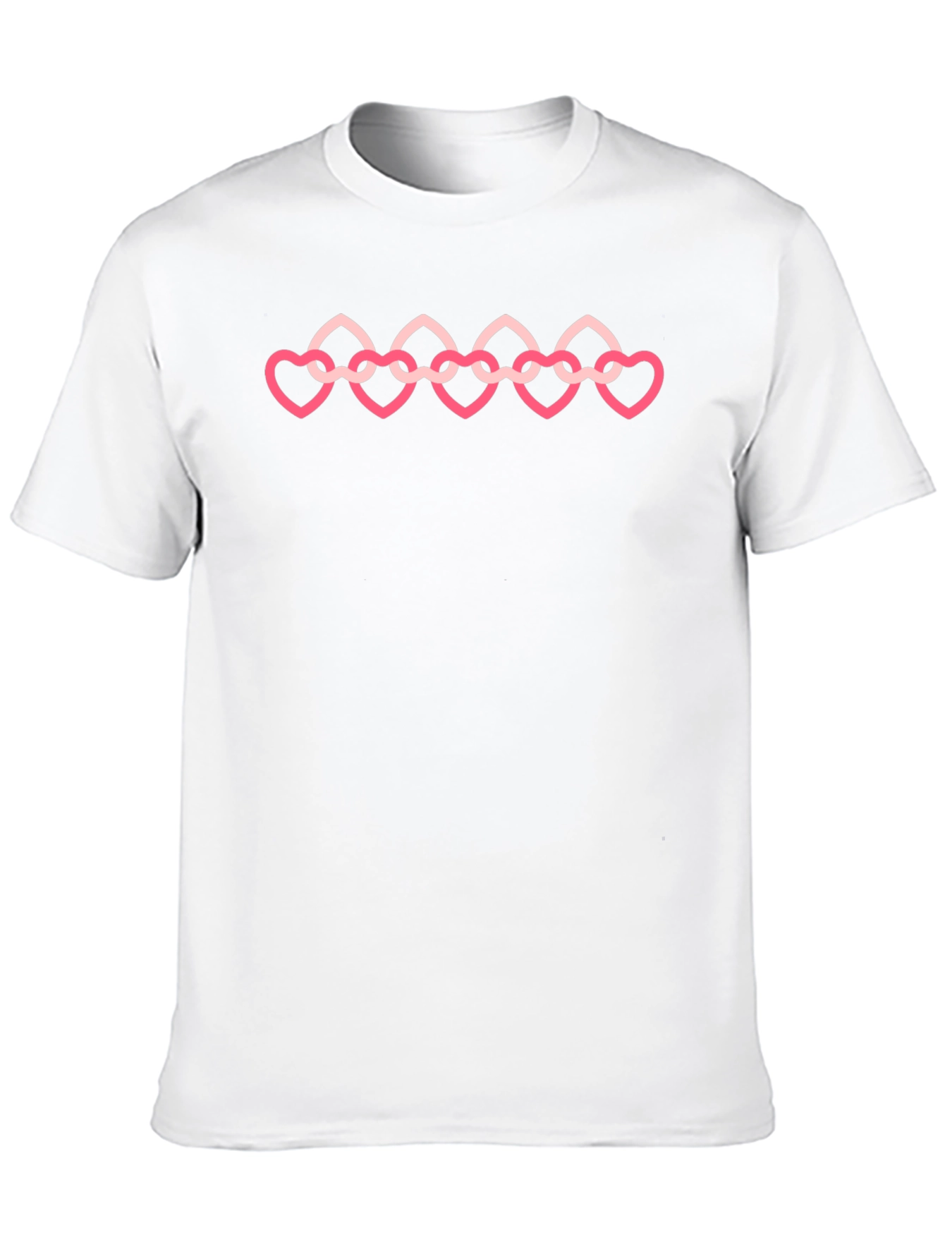 Heart Chain Graphic T-Shirt - Stylish Black Tee