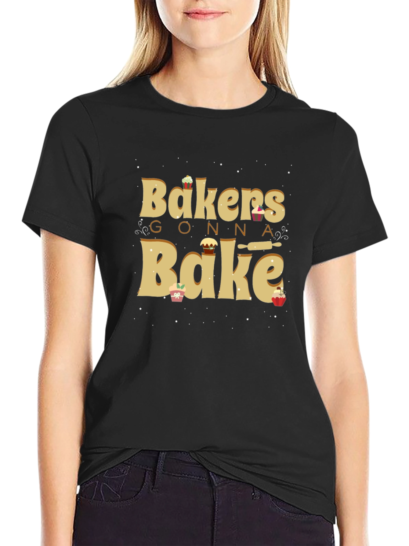 Bakers Gonna Bake Black Graphic Tee