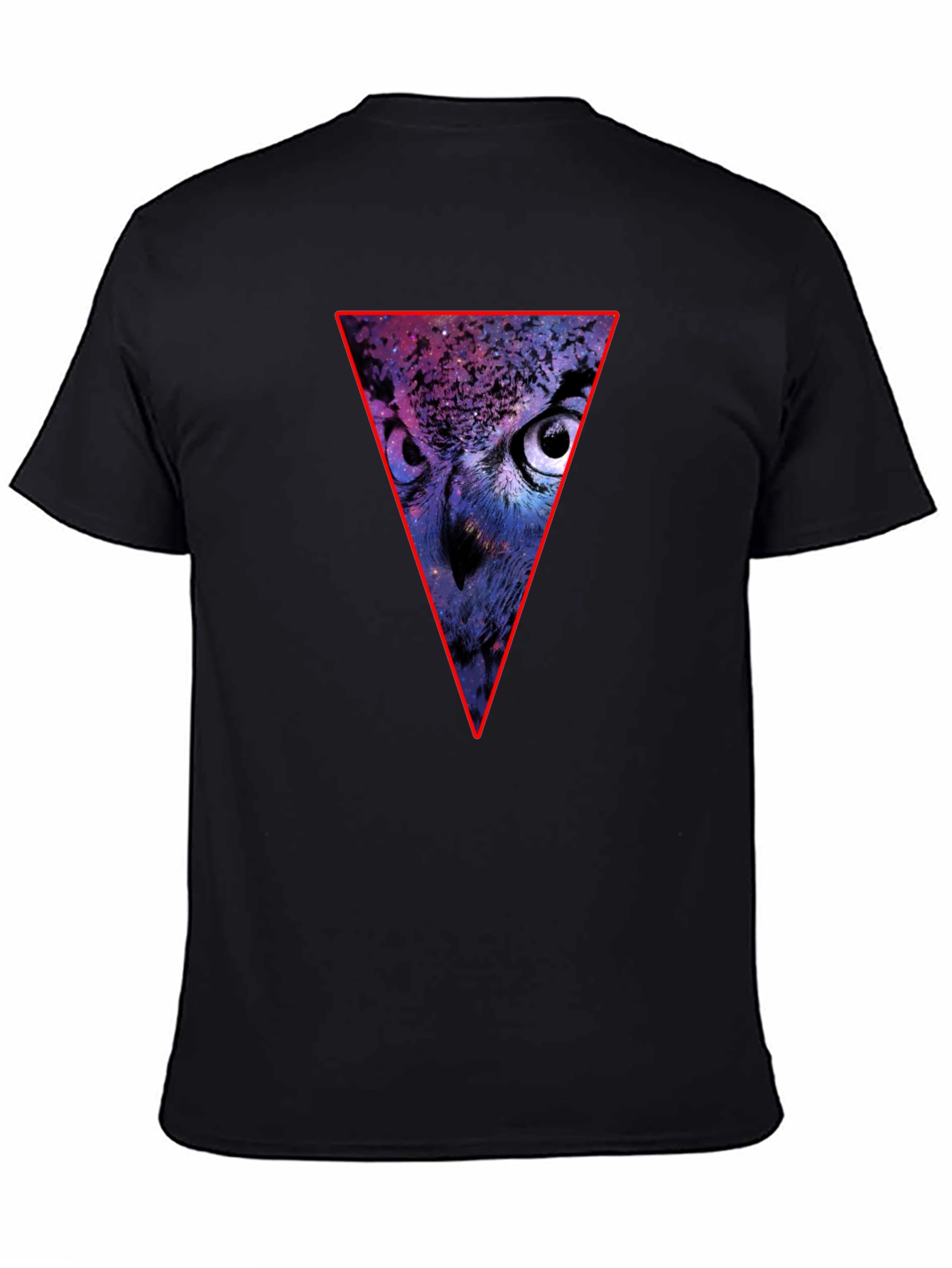 Cosmic Owl Triangle Graphic T-Shirt
