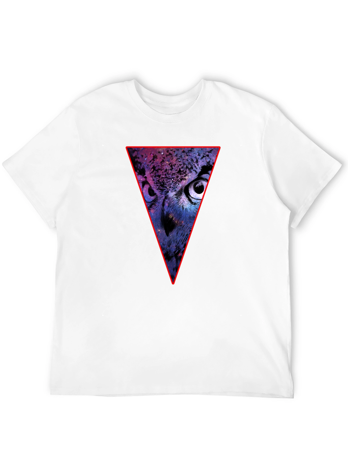 Cosmic Owl Triangle Graphic T-Shirt